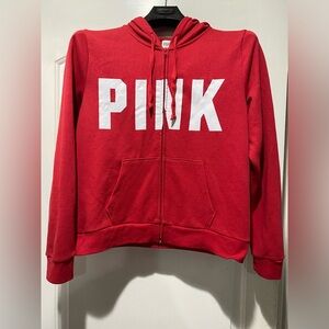 Pink Victoria’s Secret zip up hoodie